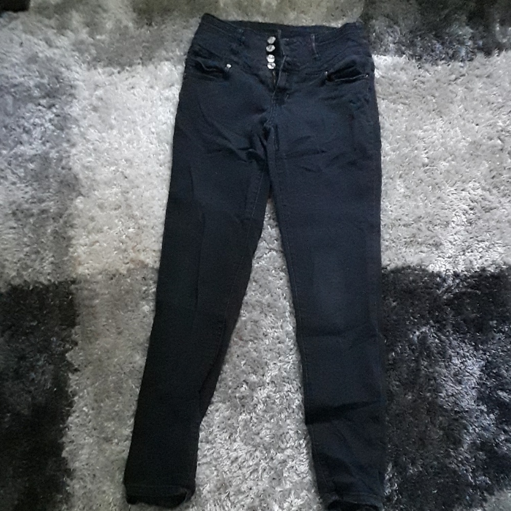 Grey high waisted jeans
